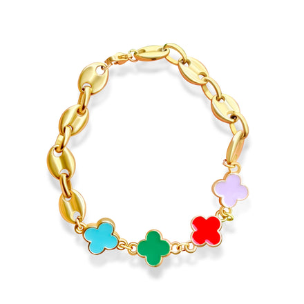 Lucky Mariner Link Bracelet - Gold Hardware