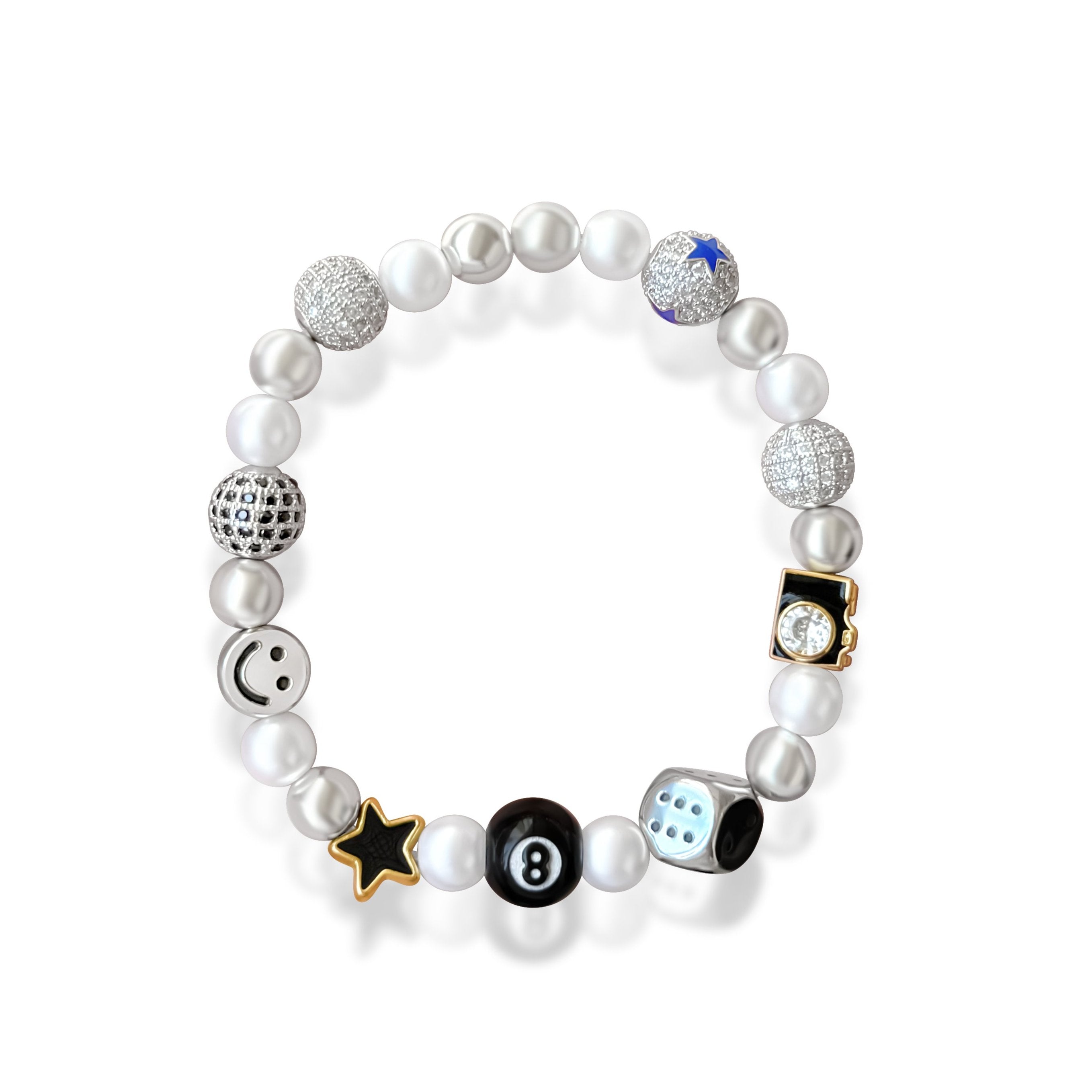 Eight Ball Bracelet - Silver Hardware